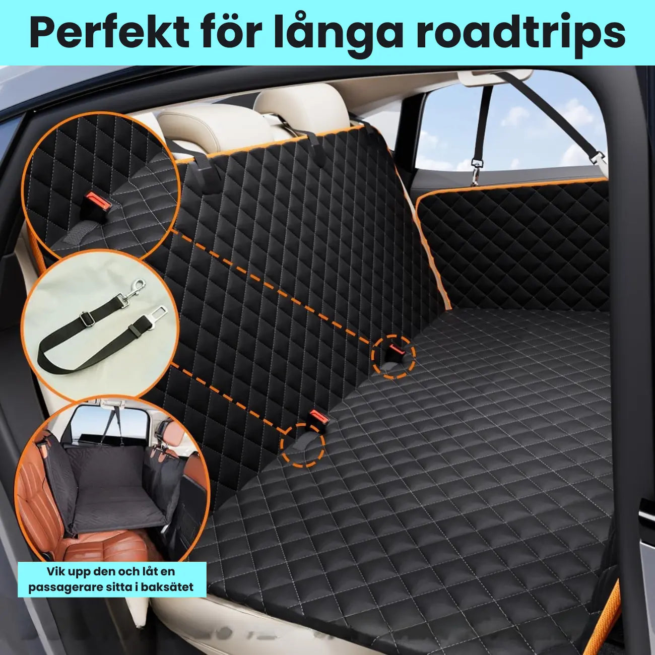 Bagsædehytte + Gratis hundesele