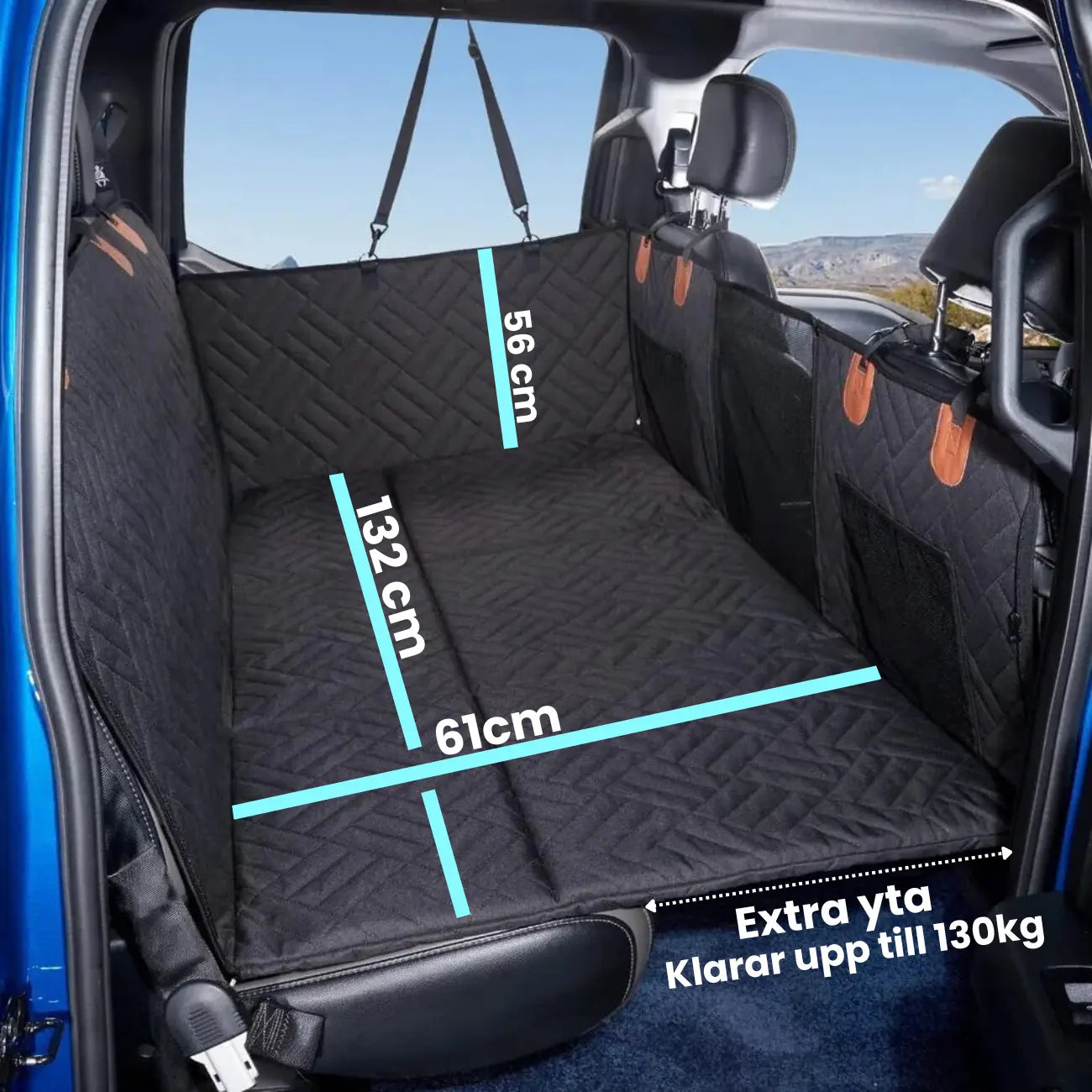 Bagsædehytte + Gratis hundesele