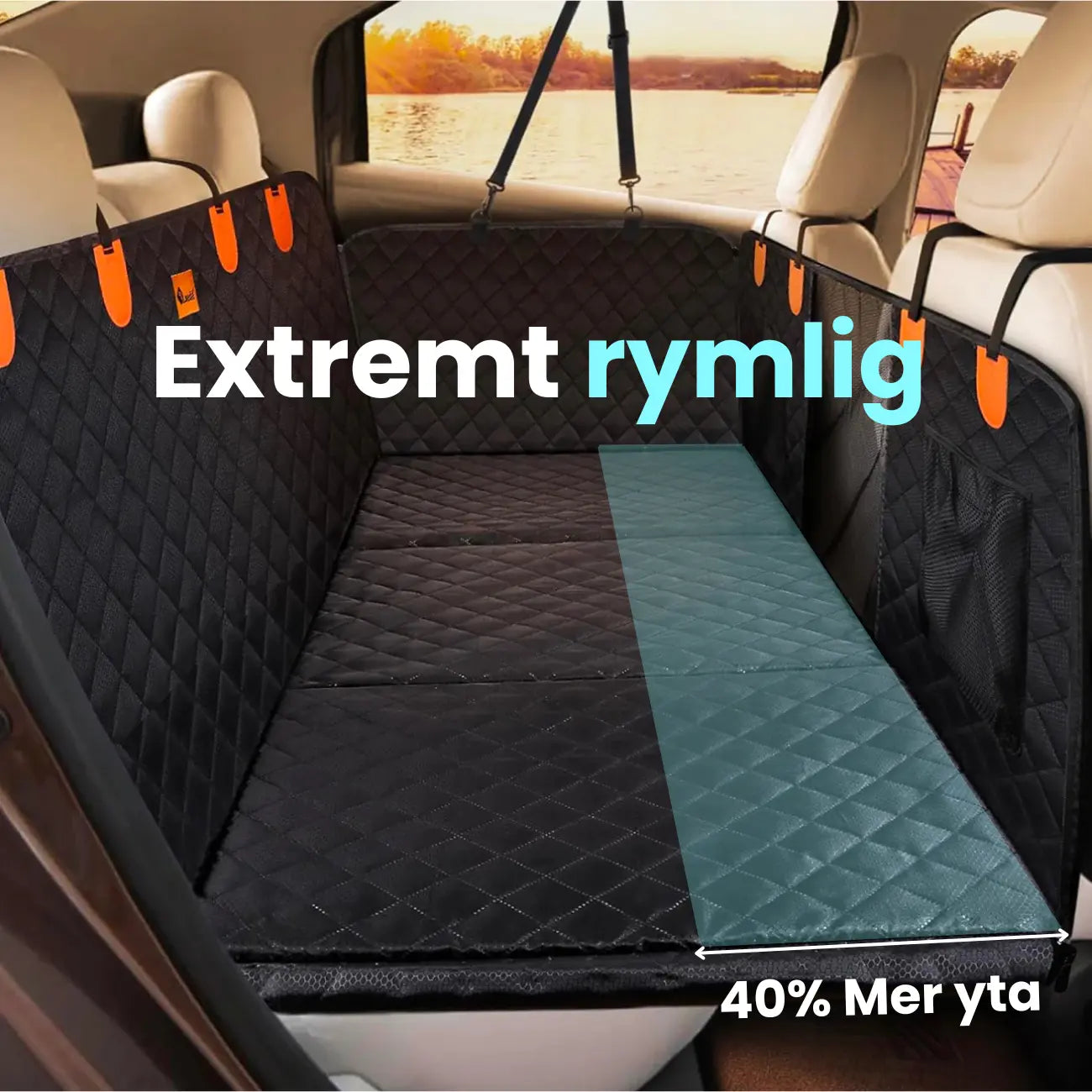 Bagsædehytte + Gratis hundesele