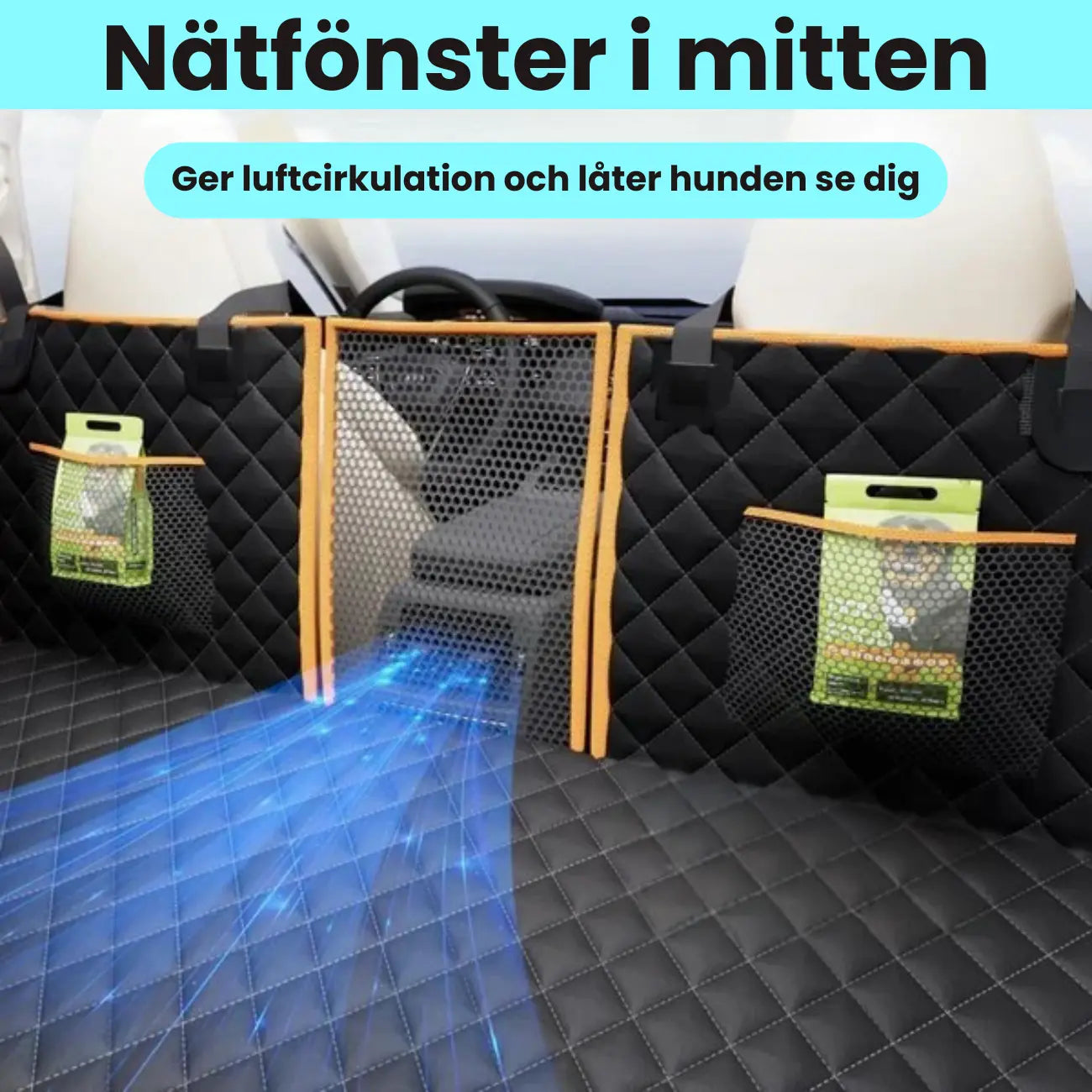 Bagsædehytte + Gratis hundesele