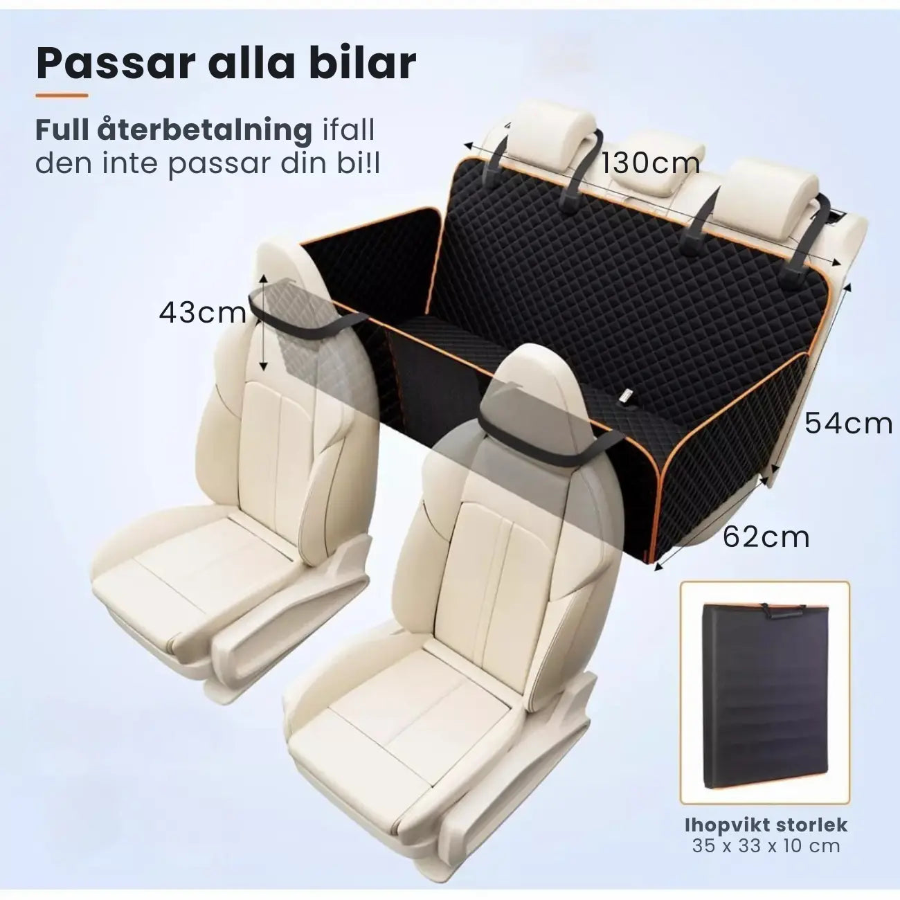 Bagsædehytte + Gratis hundesele
