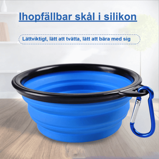 Ihopfällbar skål i silikon